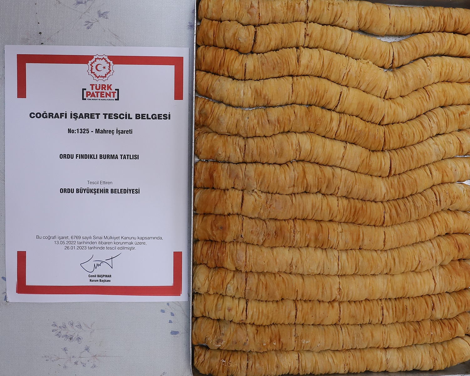 ‘Ordu Fındıklı Burma Tatlısı’ Tescillendi ‘Ordu Fındıklı Burma Tatlısı’ Tescillendi