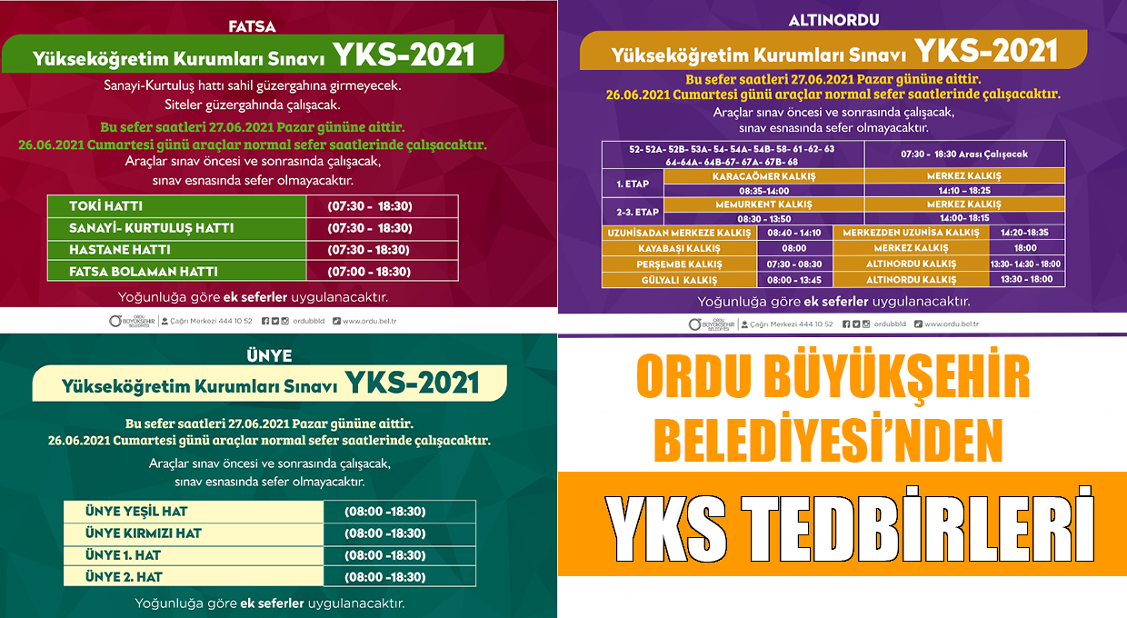 BÜYÜKŞEHİR YKS İÇİN TEDBİRLERİ ALDI
