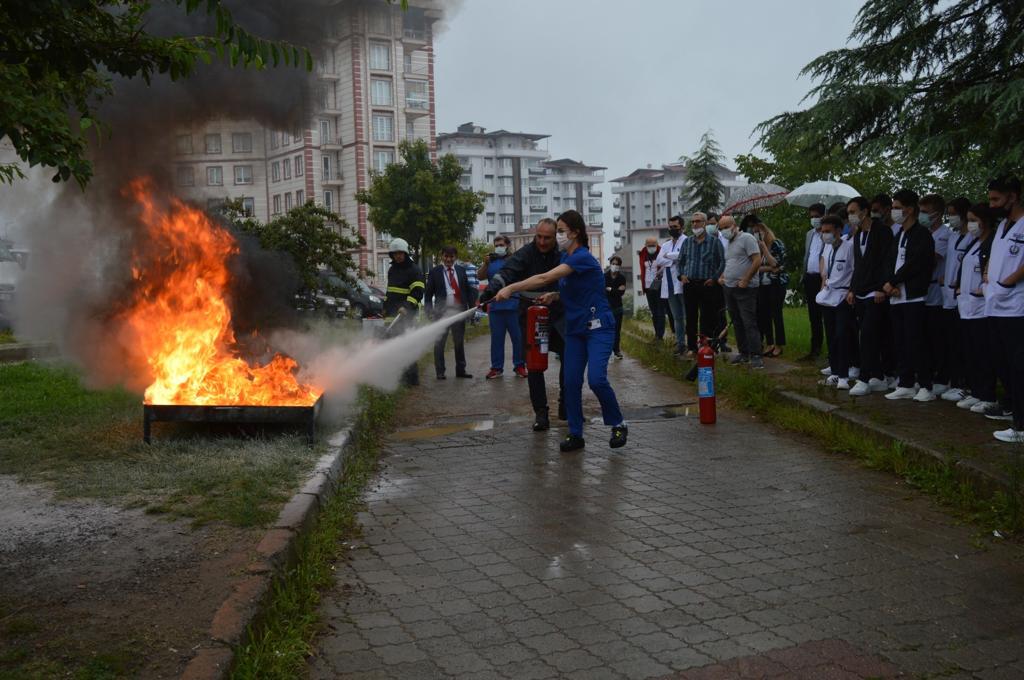 ORDU DEVLET HASTANESİ PERSONELLERİNE YANGIN EĞİTİMİ